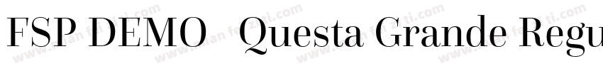 FSP DEMO   Questa Grande Regular字体转换